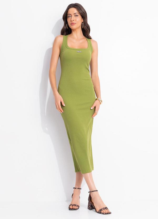 Vestido Canelado Verde