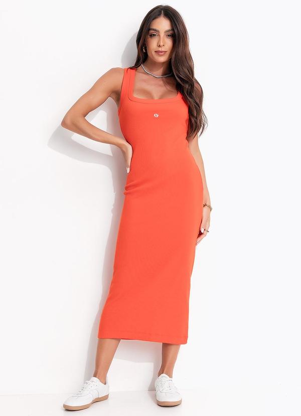 Vestido Canelado Vermelho