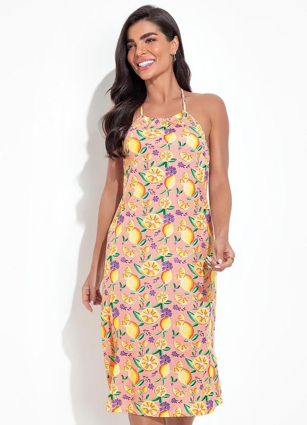 Vestido CÃtrico - Frutas em Malha