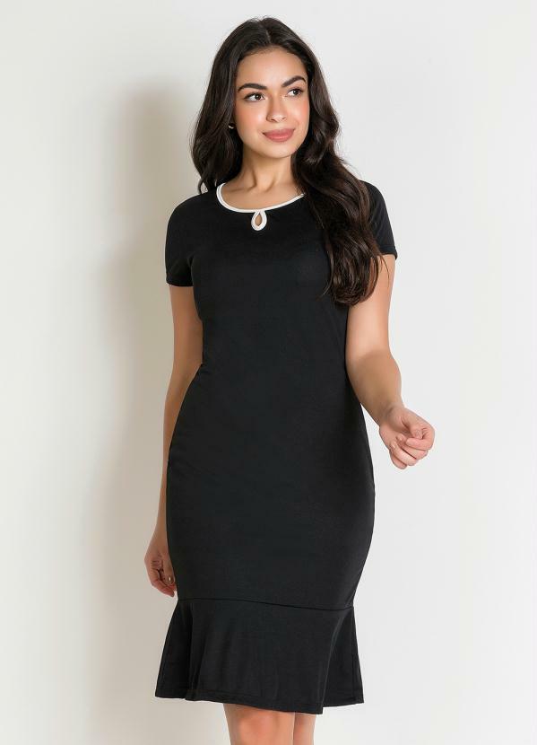 Vestido com Gota Preta