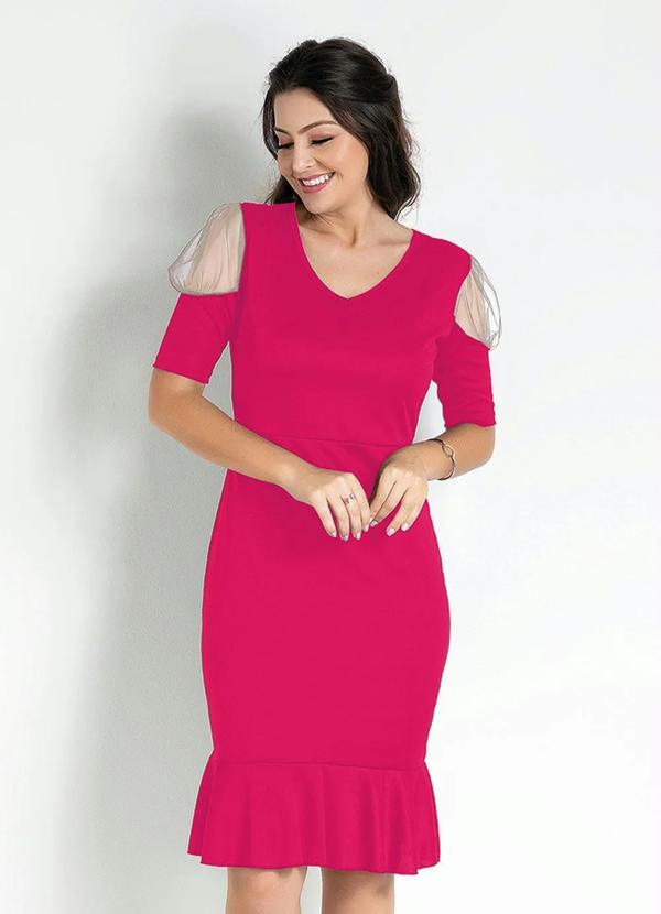Vista 2 Vestido com Transparência Pink Rosalie Rosalie