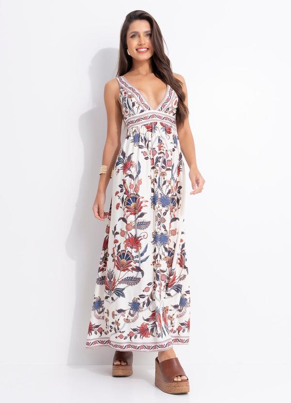 Vista 2 Vestido Cropped Bohoflor Bege FARM FARM