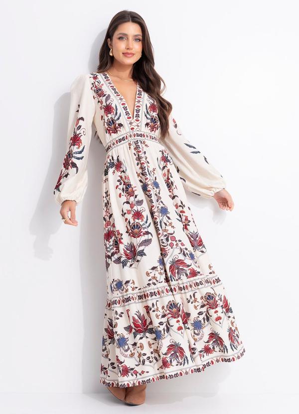 Vestido Cropped Bohoflor Bege