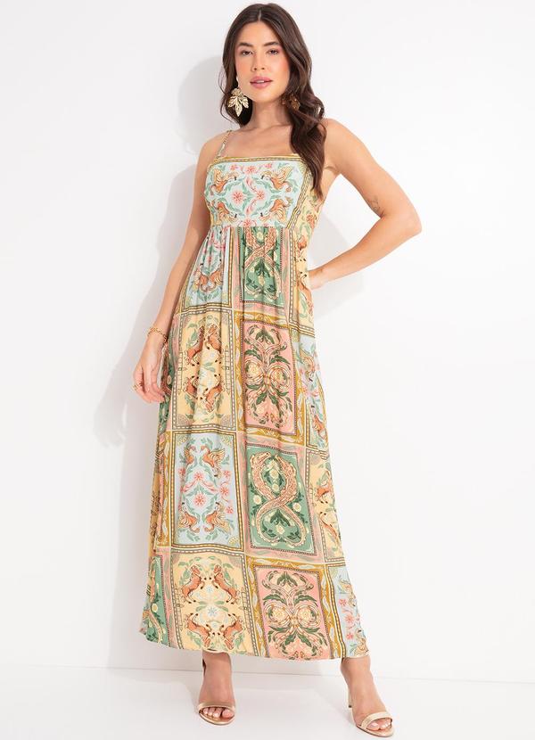 Vestido Cropped Naipe Animal Amarelo