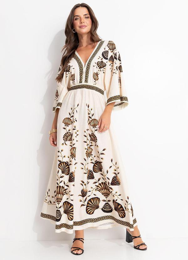 Vestido Cropped Sonho de Concha Bege