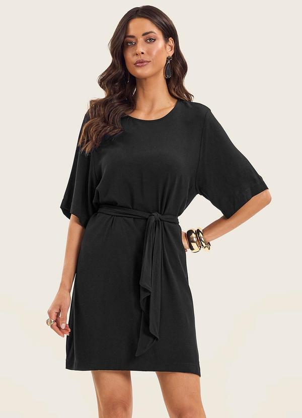 Vista 2 Vestido Curto Feminino com Cinto Preto Endless Endless