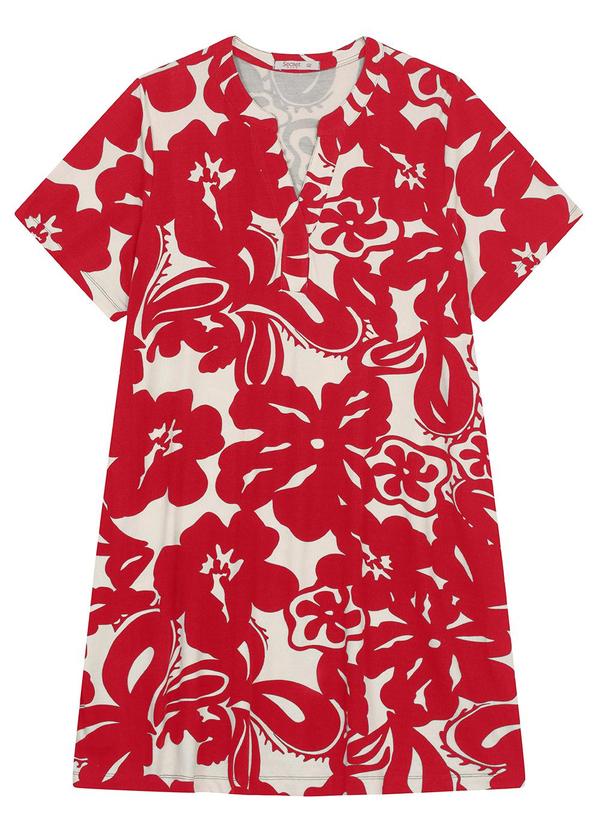 Vestido Curto Feminino Plus Size Vermelho