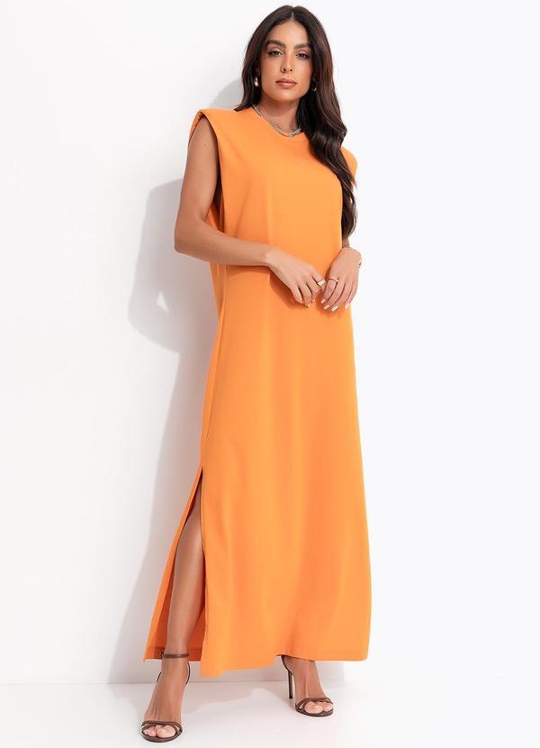 Vestido em Malha Laranja