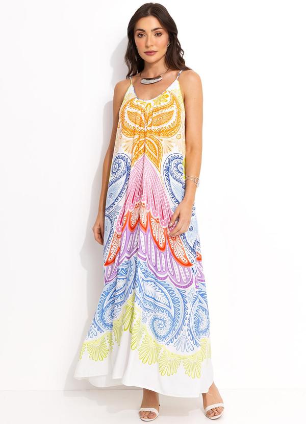 Vestido em Viscose Bege