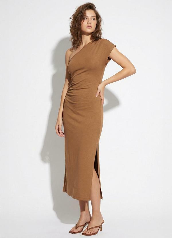 Vestido em Viscose Marrom