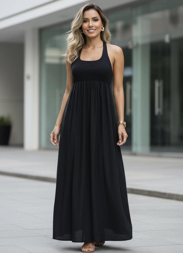 Vestido em Viscose Preto