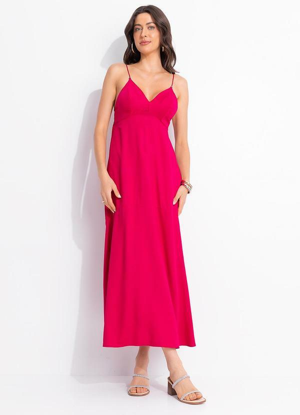Vestido em Viscose Rosa