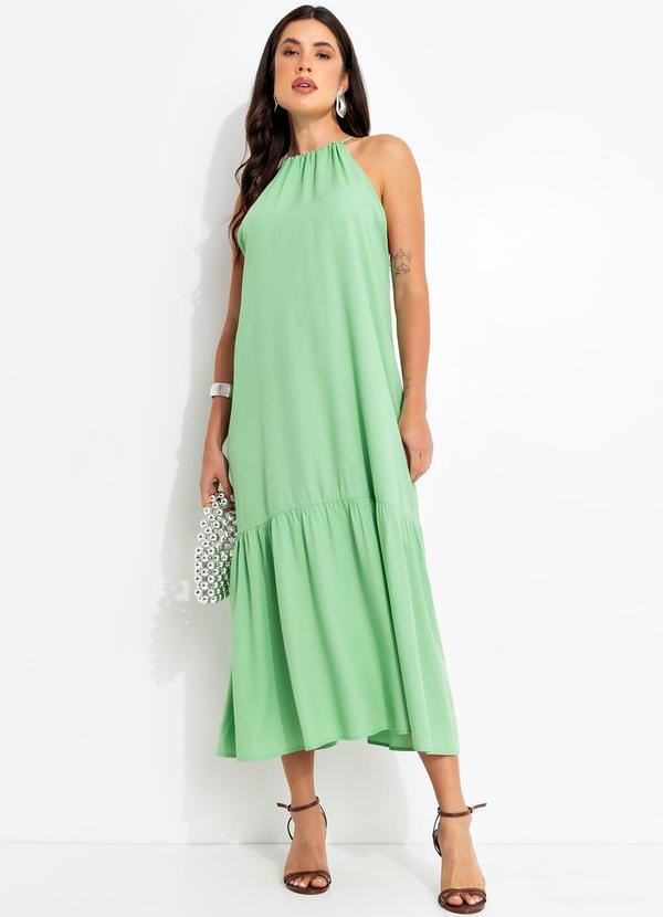 Vestido em Viscose Verde