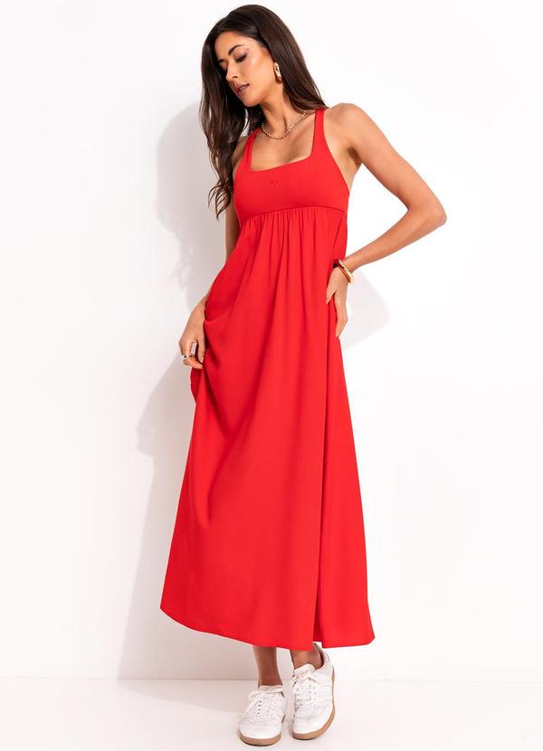 Vestido em Viscose Vermelho