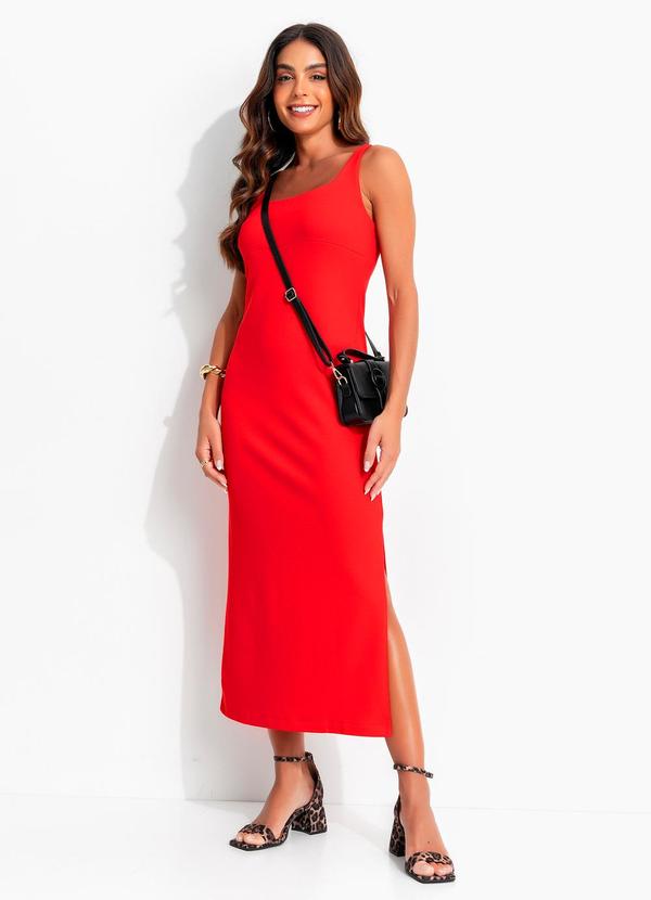 Vestido em Viscose Vermelho