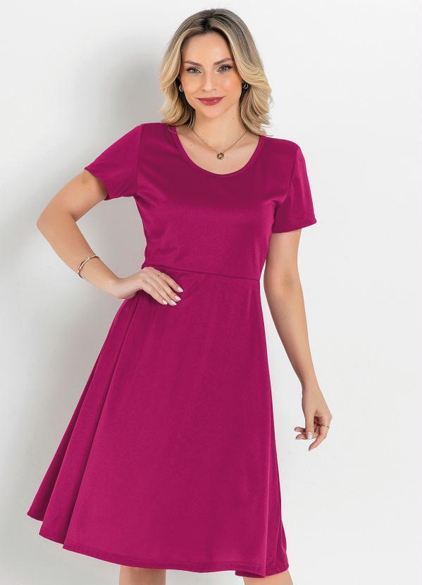Vestido Evasê Marsala