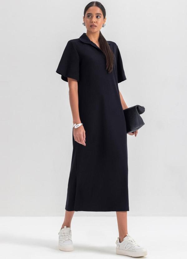 Vestido Feminino em Moletinho  Preto
