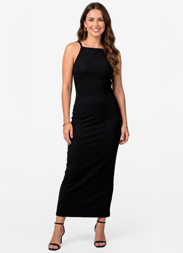 Vestido Feminino em Ribana Preto