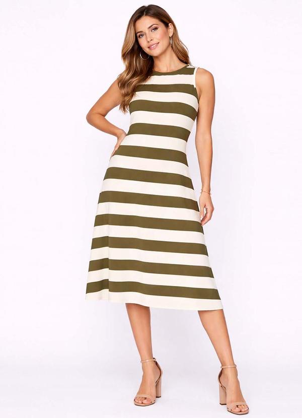 Vestido Feminino Longo com Cavas Verde