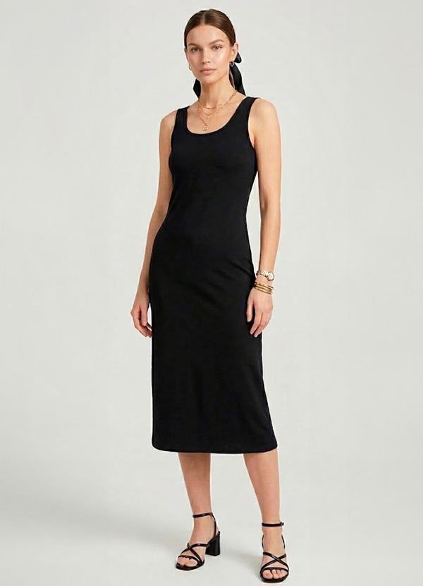 Vestido Feminino Midi Preto