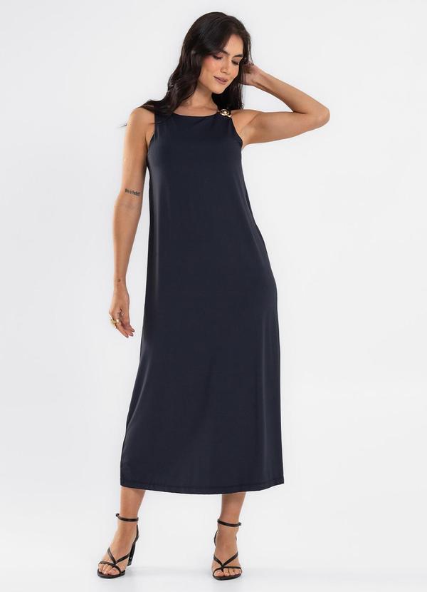 Vestido Feminino Midi Preto