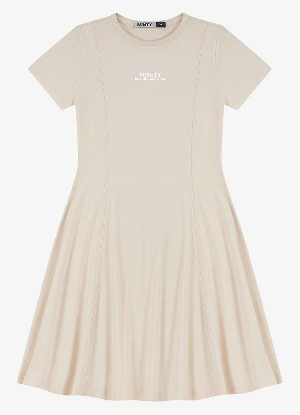 Vestido Feminino Molecotton de Viscose Bege