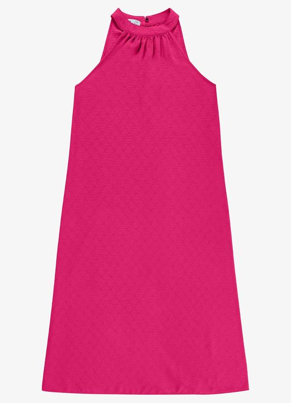Vestido Feminino Super Midi Evasê Liso Rosa