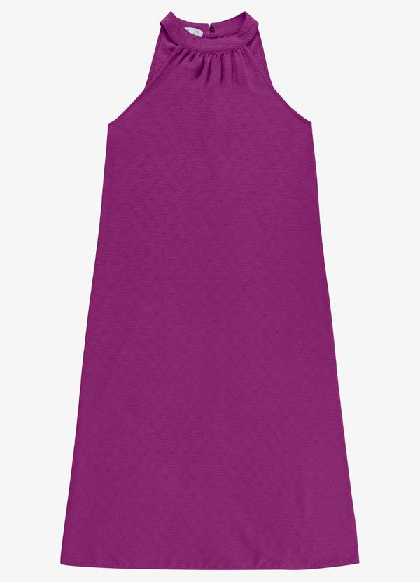 Vestido Feminino Super Midi Evasê Liso Roxo