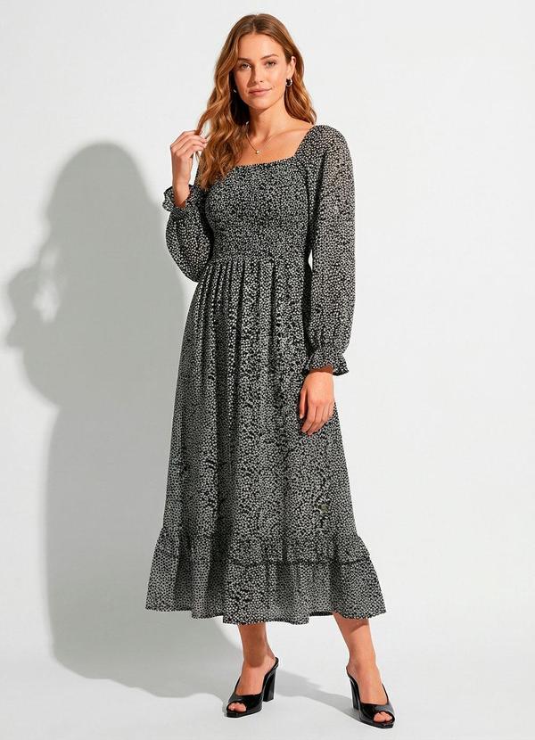 Vestido Floral Liberty em Tecido de Poliéster