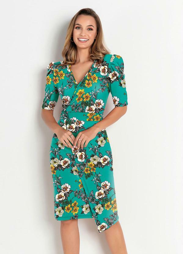 Vista 2 Vestido Floral Verde Rosalie Rosalie