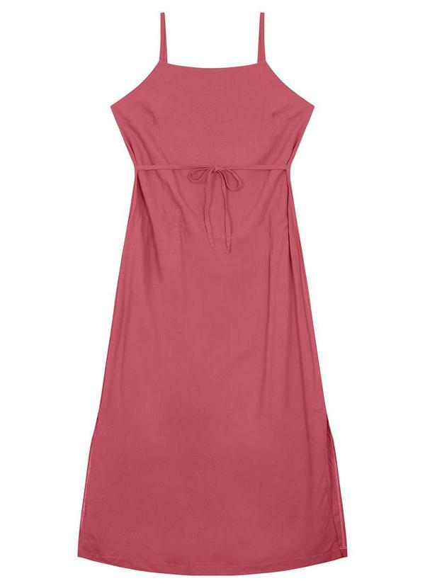 Vestido Goiaba Midi em Viscolinho