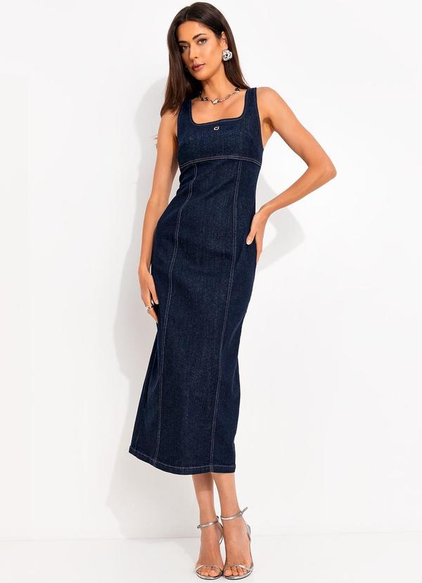 Vista 2 Vestido Jeans Azul Colcci Jeans Colcci Jeans