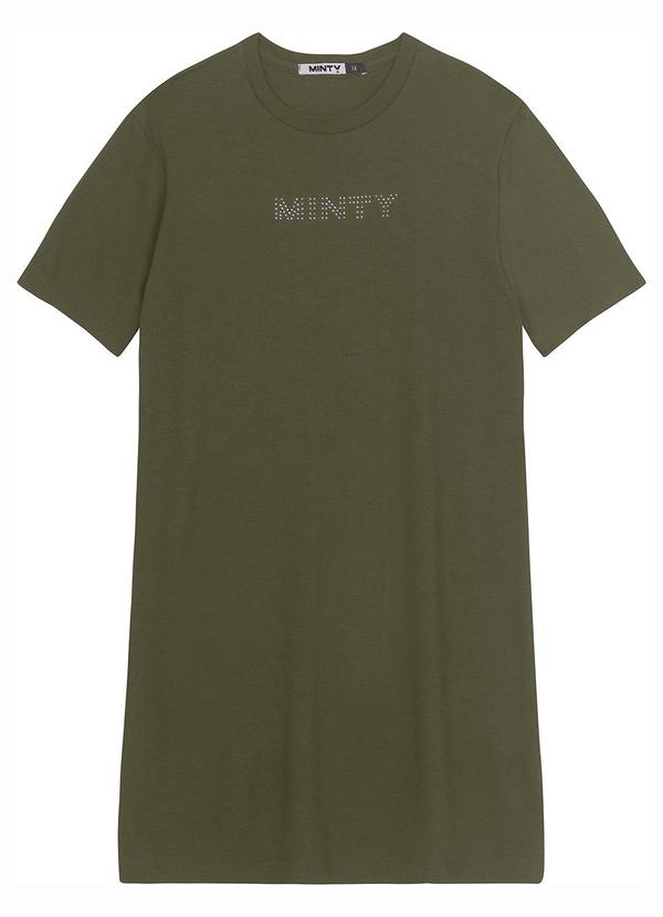 Vestido Juvenil Curto em Molecotton Verde
