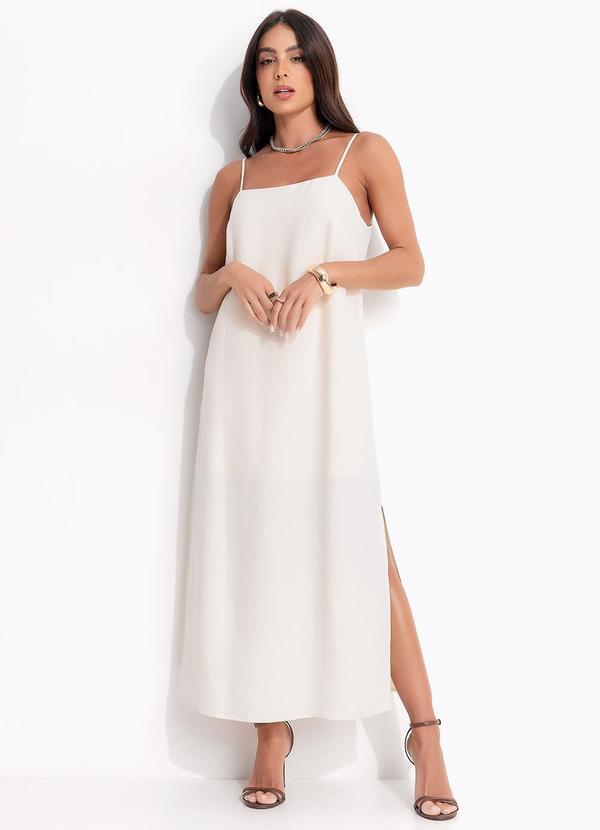 Vestido Linho Bege