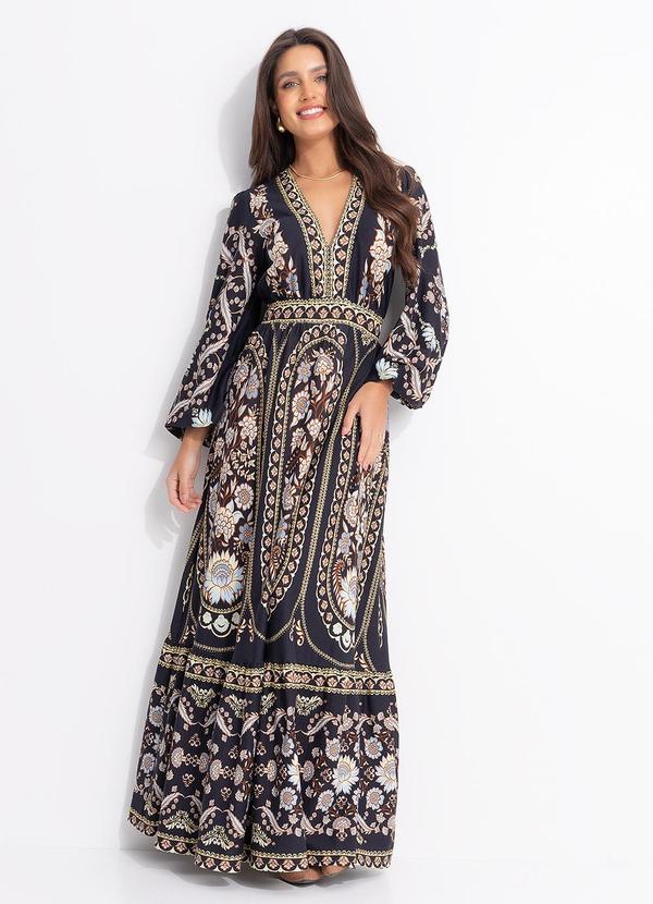 Vestido Longo Cropped Daniela Preto
