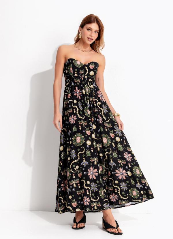 Vestido Longo Glow Preto