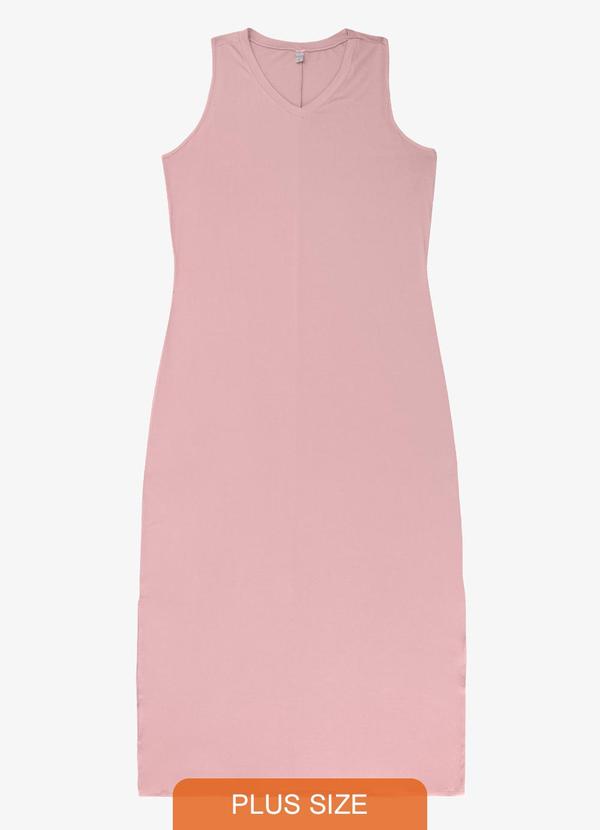 Vestido Longo Plus Size Infinita Cor Rosa