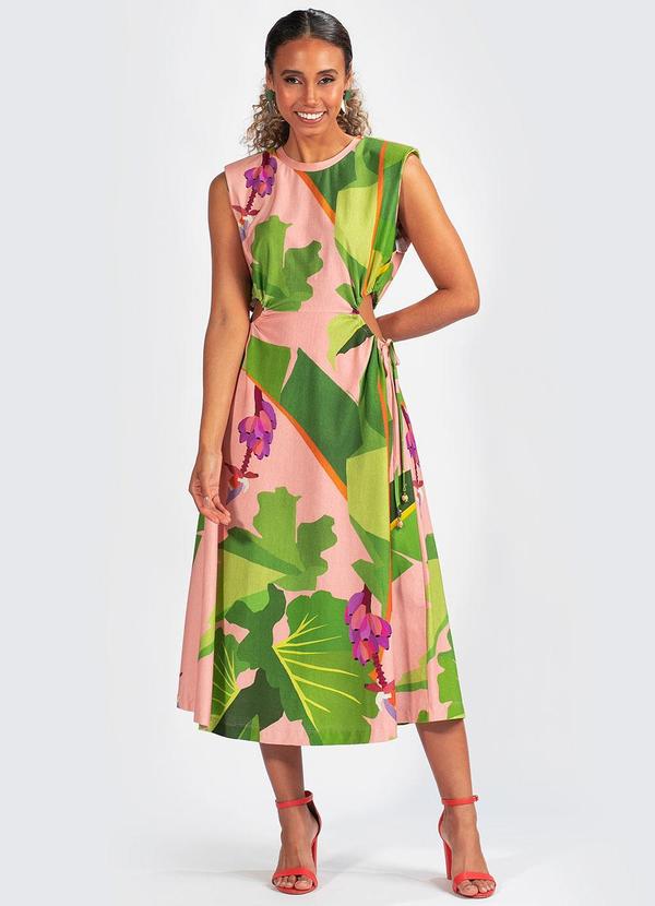Vestido Malha Tropicalist Rosa