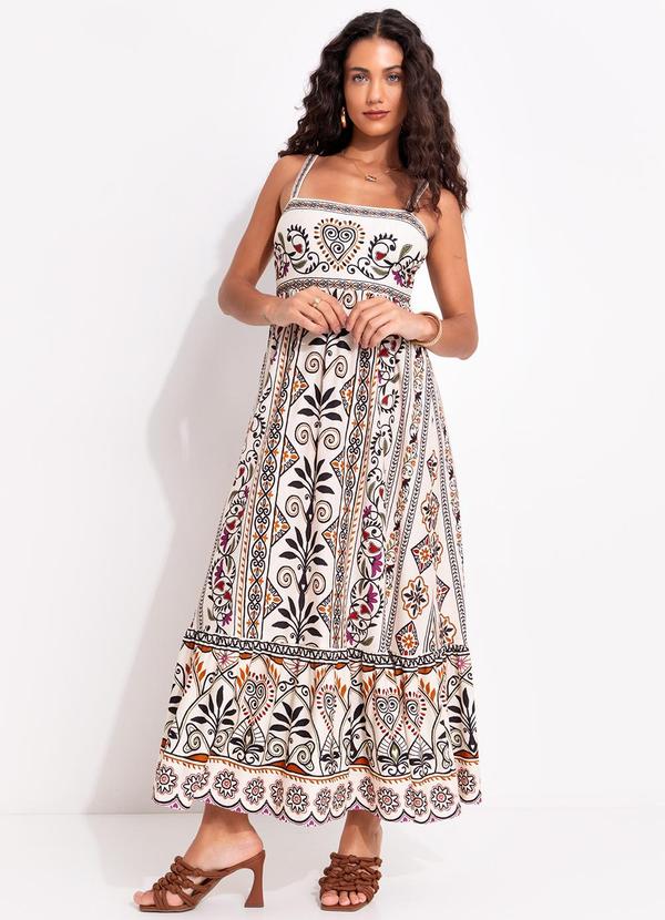 Vestido Midi Adriele Bege