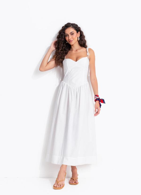 Vestido Midi Alça Branco