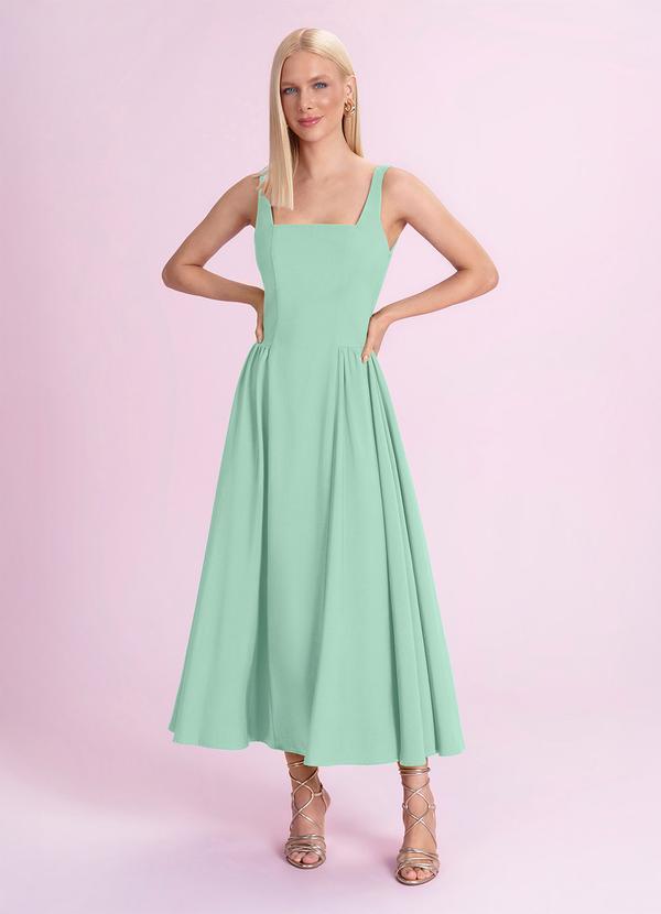 Vestido Midi Alfaiataria Verde