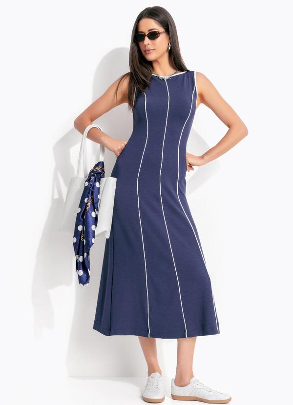 Vestido Midi Azul