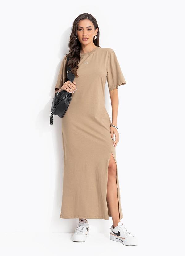 Vestido Midi Bege