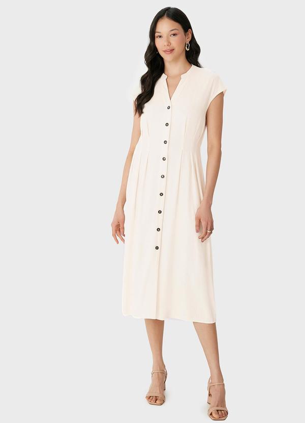 Vestido Mídi Chemise Off White