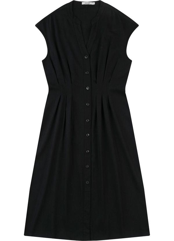 Vestido Mídi Chemise Preto