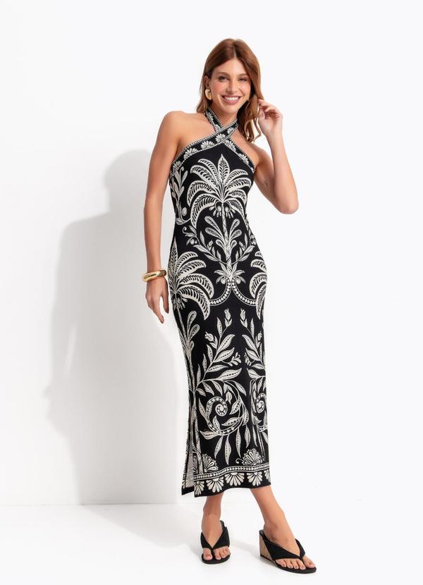 Vestido Midi Coqueiro Sereno Preto