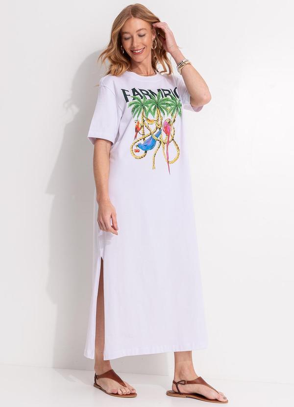 Vestido Midi Cordas e Aves Farm Rio Branco