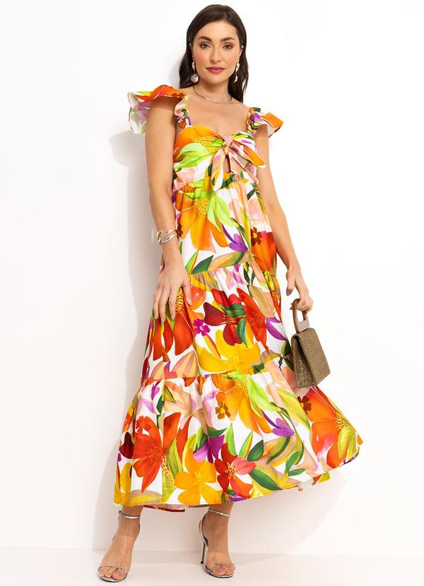 Vestido Midi de Alça Off White