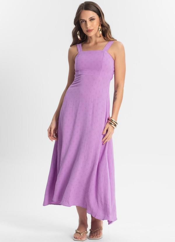 Vestido Midi de Alça Roxo