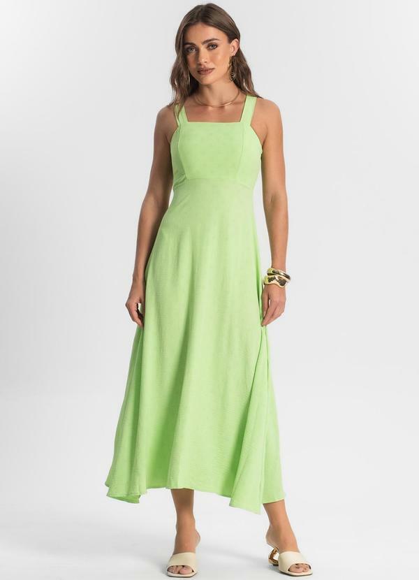Vestido Midi de Alça Verde